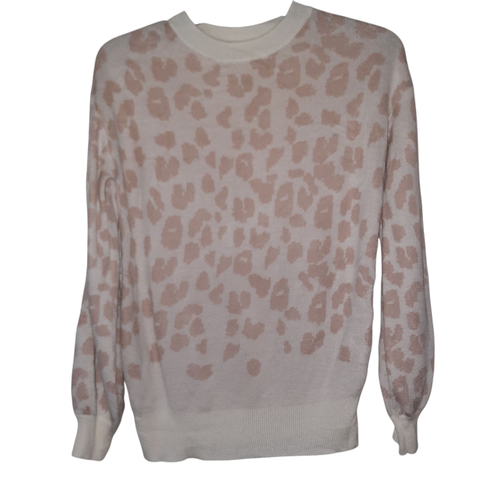 Alredine Leopard Print Sweater Small
